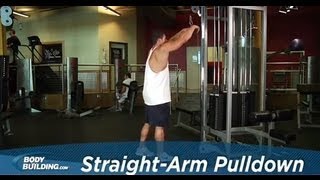 Straight Arm Pulldown  Back Exercise  Bodybuildingcom [upl. by Dunning]