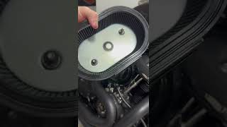 Installing Arlen Ness Oval performance upgrade air filter on a 2020 Harley Davidson Softail Fat Bob [upl. by Imaj691]