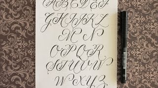 how to write cursive fancy letters calligraphy  for beginners [upl. by Smaj397]