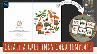 How To Create A Greetings card Template Using Photoshop Easy Photoshop Tutorial [upl. by Alinna]