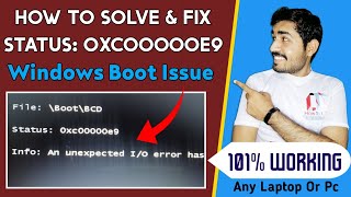 How To Solve And Fix Status 0xc00000e9  Boot Issue 0xc00000e9 Solve  Fix Status 0xc00000e9 [upl. by Iliram670]