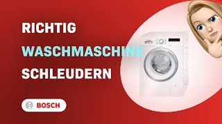 Anleitung Bosch Serie 4 WAN281K1FG Waschmaschine auf Schleudern einstellen [upl. by Gerita]