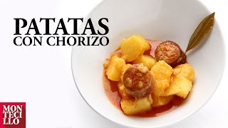 Patatas con Chorizo y Montecillo Reserva 2010  Recetario Riojano [upl. by Ranee]