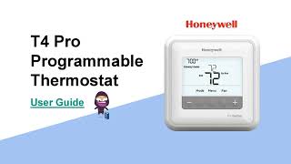 Honeywell T4 Pro Programmable Thermostat User Guide  TH4110U2005 Manual [upl. by Attwood86]