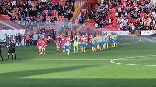 Charlton vs Stockport players coming out 🔵⚪️ [upl. by Oynotna]