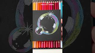 Can these Colored Pencils Draw on Black paper ✏️ shorts [upl. by Annohsat]