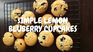 SIMPLE LEMON BLUEBERRY CUPCAKESHOMEMADE RECIPES [upl. by Sheeb]