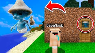 BEBÉ NOOB vs SMURF CAT en Minecraft 😱🥤 GATO PITUFO TROLL  ROLEPLAY [upl. by Nolrah]