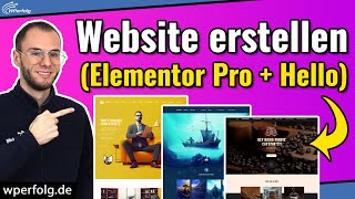 WordPress Website erstellen 2024 Mit Elementor Pro  Hello Theme  inkl Theme Builder Tutorial [upl. by Mars410]