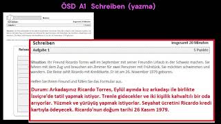 ÖSD A1 Schreiben yazma [upl. by Latsyrhk69]