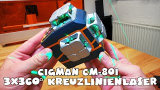 Cigman CM801 3x360° Kreuzlinienlaser 50m [upl. by Butcher]