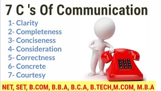 7 Cs of Communication 🗣 Principles of Effective Communication  For NET SET BCOM BBA BCA [upl. by Harbot]