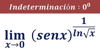 Limites exponenciales limite en 0 de senx elevado a 1 logaritmo raíz cuadrada de x 0 elevado 0 [upl. by Timofei720]