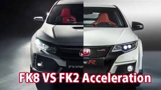 FK8 VS FK2 0200kmh Acceleration Compare Honda Civic Type R New vs Old [upl. by Eened]