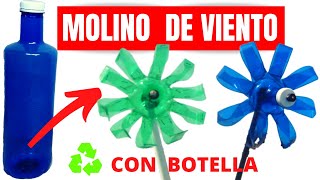 ♻️ COMO HACER UN MOLINILLO DE VIENTO RECICLANDO UNA BOTELLA DE PLÁSTICO  Molinete creativo [upl. by Hayyikaz963]