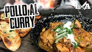 Pollo al Curry al Disco  Receta de Locos X el Asado [upl. by Yemar]