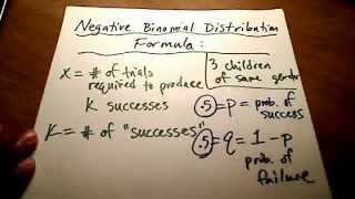 Negative Binomial Distribution w Formula Part 2 of 2 [upl. by Steward]