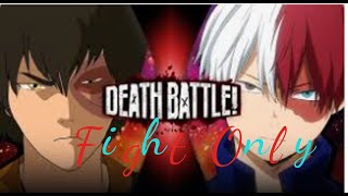 Zuko Vs Shoto Todoroki Just the fight deathbattle animation anime avatar mha [upl. by Eniamor]