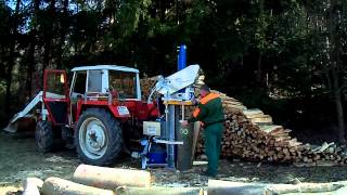 Binderberger Holzspalter 20T  Funkseilwinde [upl. by Itsirc]