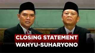 Closing Statement WahyuSuharyono Debat Publik Pertama [upl. by Cheng]