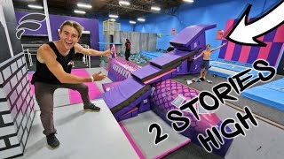 SUPER TRAMPOLINE TO GIGANTIC SLIDE EPIC [upl. by Anomor]