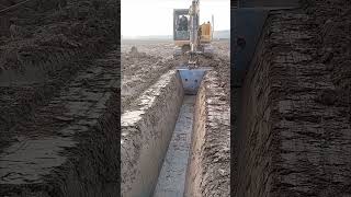 Trapezoidal ditch soil mold excavation [upl. by Fremont]