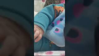 Four months old baby with teether cutebaby teether fourmonths [upl. by Agace91]