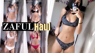 Zaful bikini try on haul [upl. by Notsej]