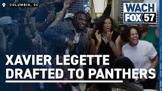 Gamecock WR Xavier Legette selected by the Carolina Panthers [upl. by Ybor]