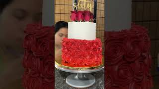 2 Tier Rosette Cake [upl. by Entsirhc]