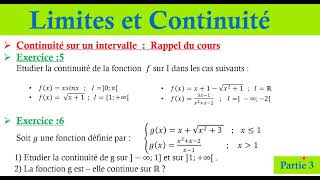 Continuité dune fonction  continuité sur un intervalle  exercice corrigé  2BAC  PC et SVT [upl. by Bahr]