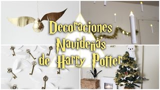 DECORACIONES NAVIDEÑAS DE HARRY POTTER ⚡️VELAS FLOTANTES  SNITCH DORADO RECORDADORA LLAVES ALADAS [upl. by Strohben670]