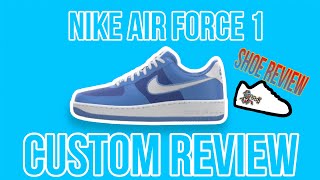 NIKE AIR FORCE 1 CUSTOM SHOE REVIEW  GunmanWins [upl. by Anon469]