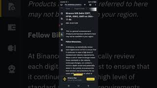 Binance Delisting [upl. by Dwan]