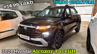 New Hyundai Alcazar Signature Turbo DCT 😳 New Alcazar Facelift 2024 [upl. by Anissej]