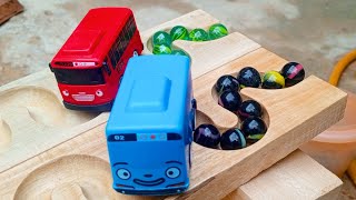 Marble Run ASMR Race ☆ HABA Slope amp Dump Truck Excavator Ambulance Forklift Garbage Truck Tractors [upl. by Fabiola150]