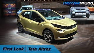 Tata Altroz amp Altroz EV  First Look  MotorBeam [upl. by Anuhsal]