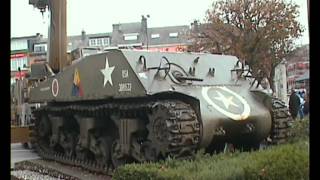 Enlèvement du Char Sherman de Bastogne [upl. by Rosella]