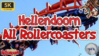 Hellendoorn 2024 All Rollercoasters Onride 5K [upl. by Anastasia]