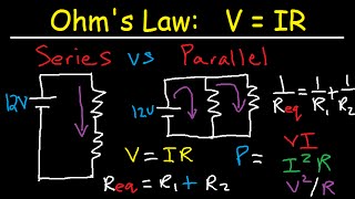 Series and Parallel Circuits Explained  Voltage Current Resistance Physics  AC vs DC amp Ohms Law [upl. by Kcirednek]