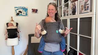 How to use the Infantino Flip Baby Carrier in the Back Carrying Position [upl. by Nohtiek]