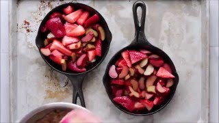 Strawberry Rhubarb Crisp Video [upl. by Narik]