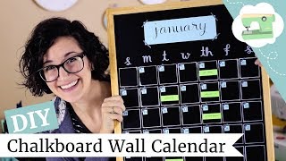 DIY Wall Calendar  How To Make a Chalkboard Monthly Planner  laurenfairwx [upl. by Aticnemrac553]