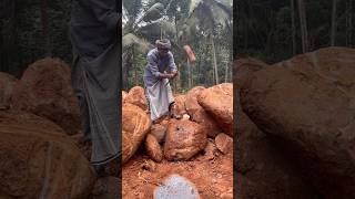 Traditional granite cuttinggranitecutting pushpa music [upl. by Locin]