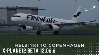 XPLANE 12  Toliss A321 Finnair  Helsinki to Copenhagen  Full Flight [upl. by De607]