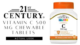 How 21st Century Vitamin C 500 mg Chewable Tablet Actual Looks Unboxing [upl. by Krucik]