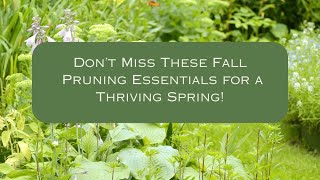 Get Your Garden Ready for Winter Fall Pruning Guide [upl. by Concoff]