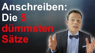 Bewerbung schreiben Die 5 dümmsten Sätze Anschreiben Bewerbung Muster Tipps  M Wehrle [upl. by Blanding]