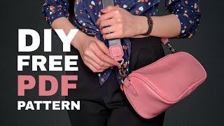 Free Pattern⭕️Leather Bag✌️tutorial⭕️آموزش و الگوی کیف چرمی [upl. by Ennoirb53]