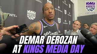 DeMar DeRozan talks at Kings media day [upl. by Revert905]